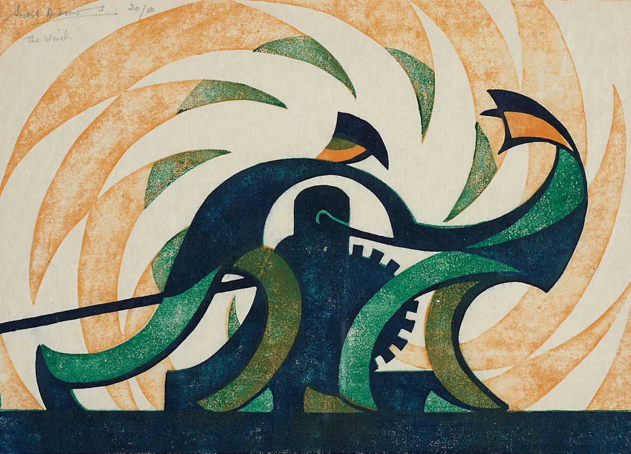 The Winch by Sybil Andrews