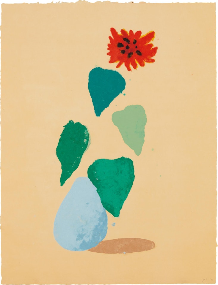 Sunflower H (Paper Pool I) by David Hockney