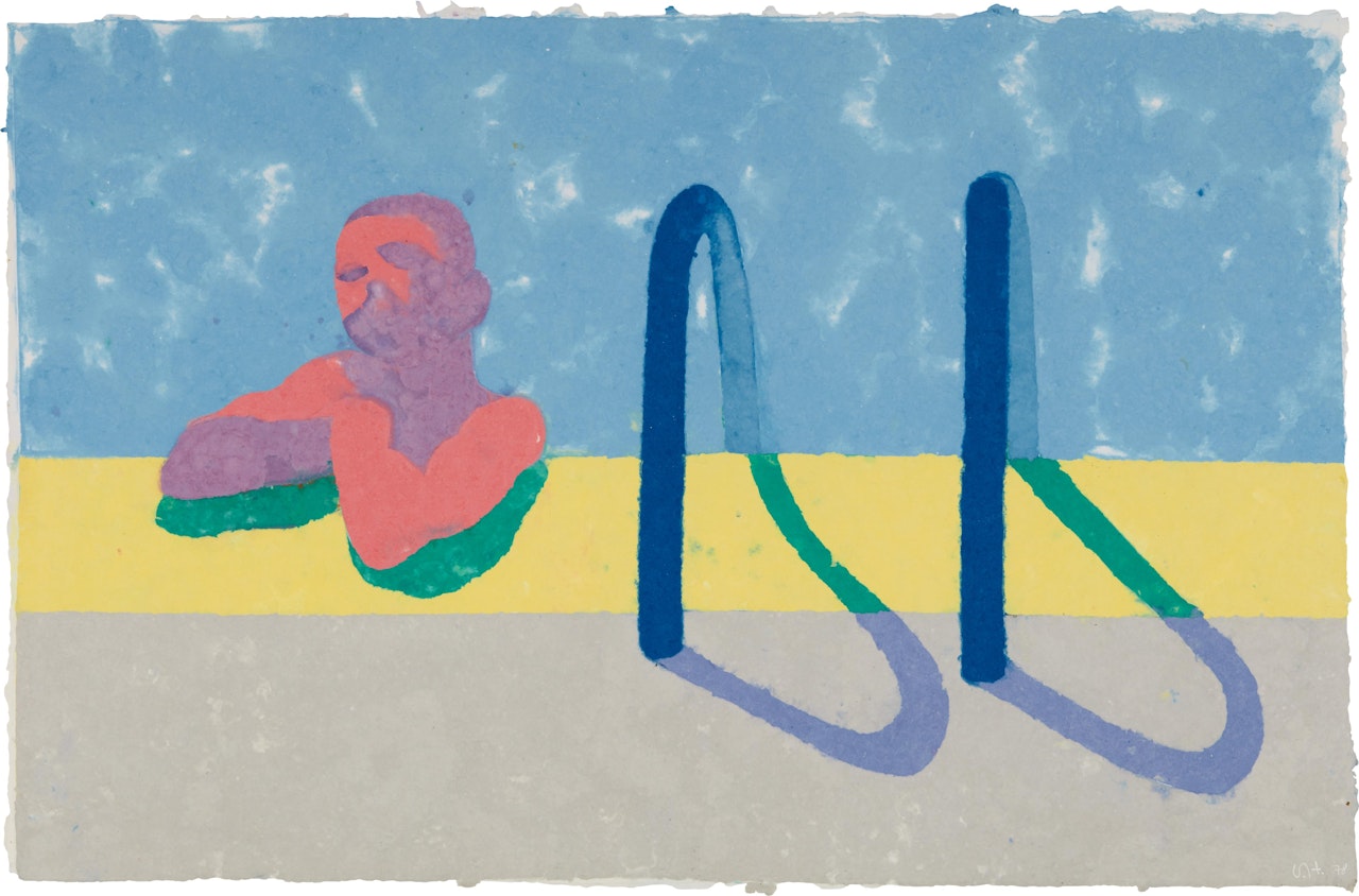 Gregory in the Pool E (Paper Pool 4) by David Hockney