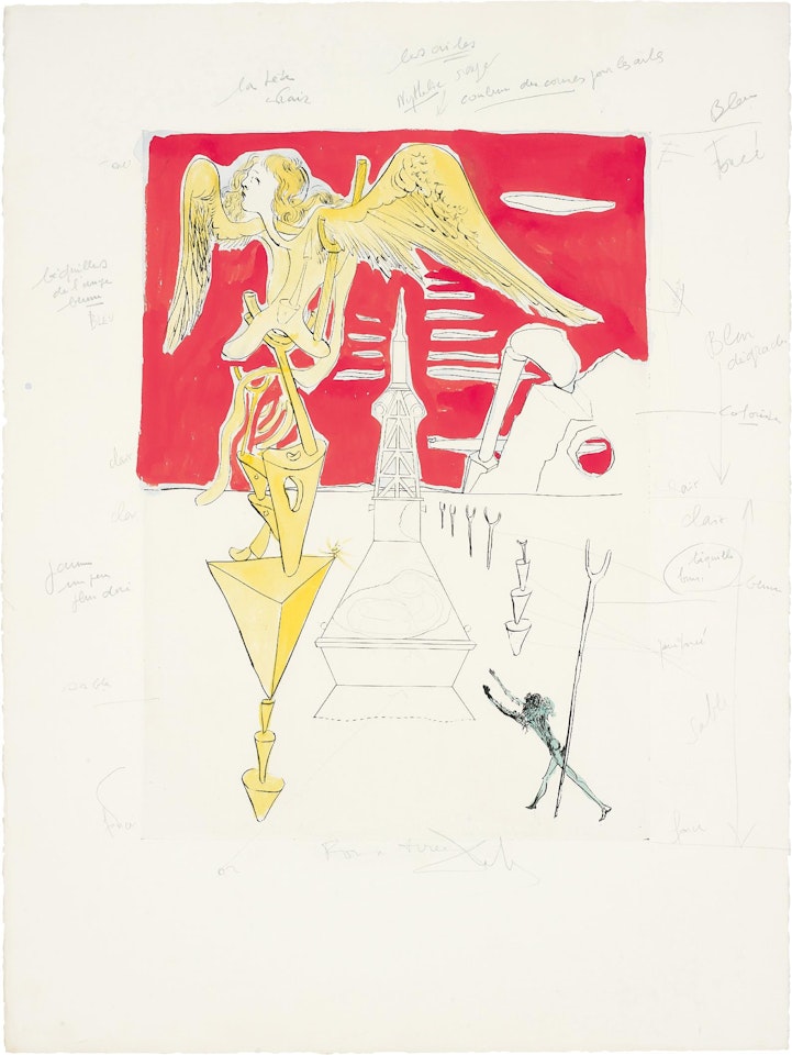 La Fusée (The Rocket), for Hommage à Leonardo da Vinci (American Inventions) by Salvador Dali