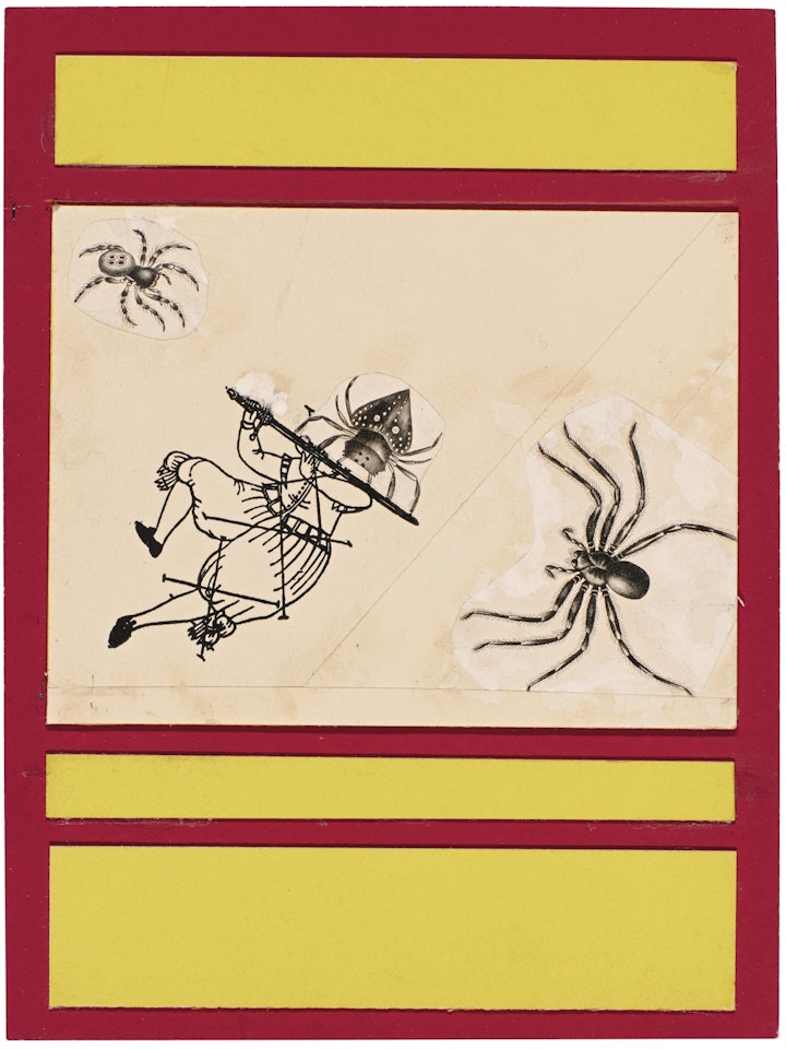 ILLUSTRATIONSVORLAGE ZU MAX ERNST-HENRI PARISOT, 'LE RIRE DES POÈTES', ANTHOLOGIE DE LA POÉSIE HUMORISTIQUE, PARIS, 1969, UMSCHLAG (ILLUSTRATION FOR 'LE RIRE DES POÈTES') by Max Ernst
