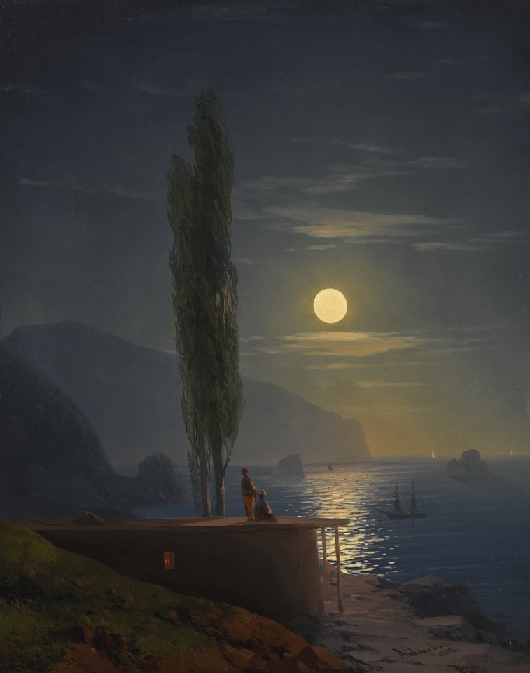 FIGURES BY A MOONLIT SHORE by Ivan Konstantinovich Aivazovsky