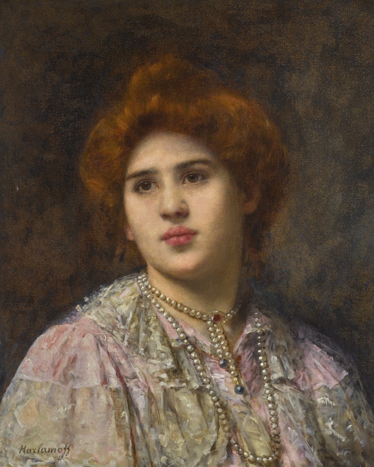 PORTRAIT OF THE OPERA SINGER FELIA LITVINNE  by Alexei Harlamoff