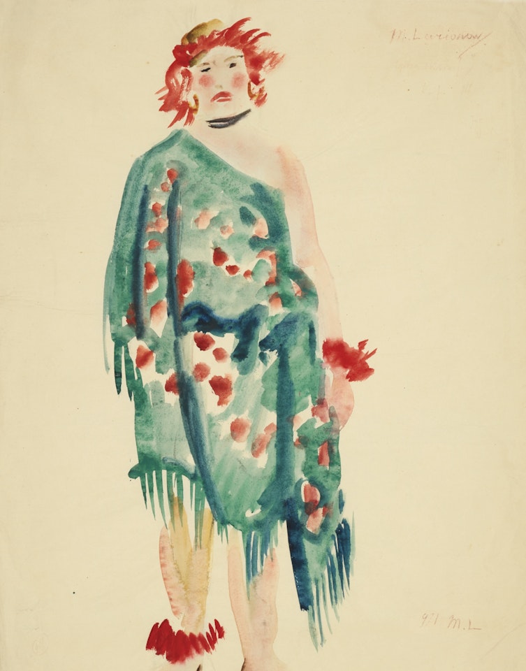 WOMAN IN A SCARF by Mikhail Larionov