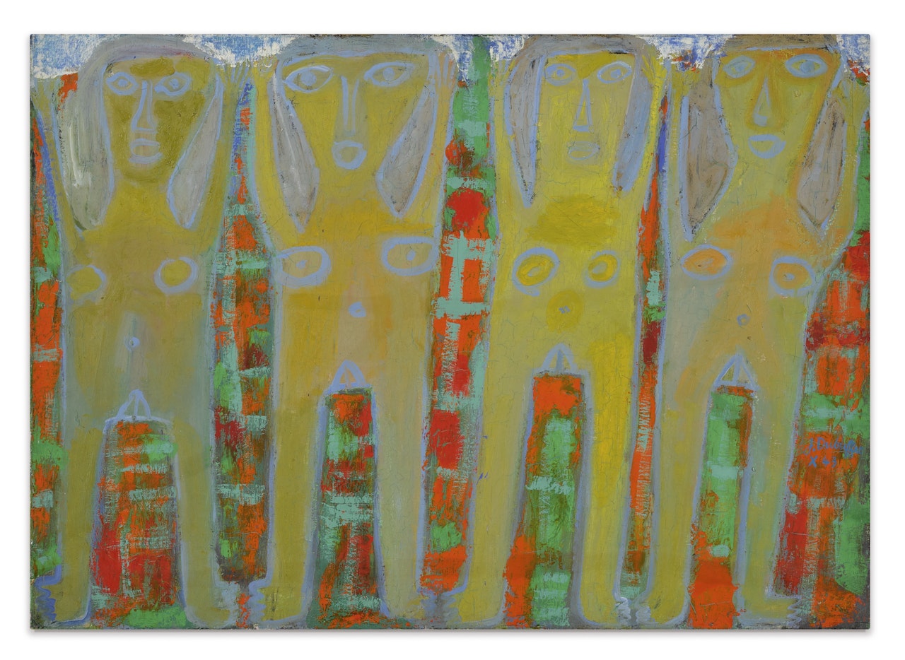 QUATRE LEVEUSES DE BRAS by Jean Dubuffet