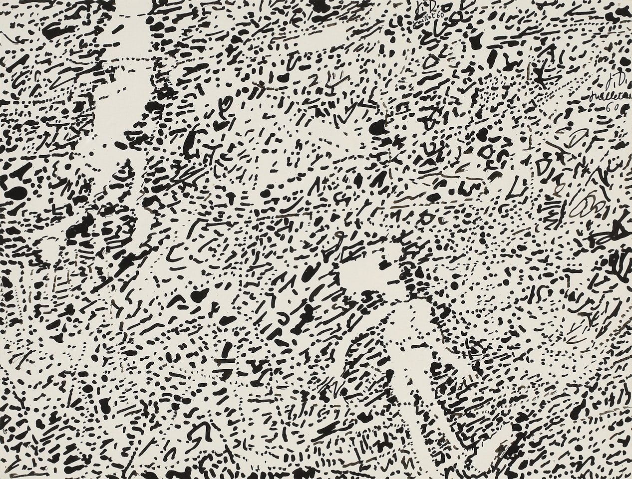 PAYSAGE AVEC DEUX PERSONNAGES by Jean Dubuffet