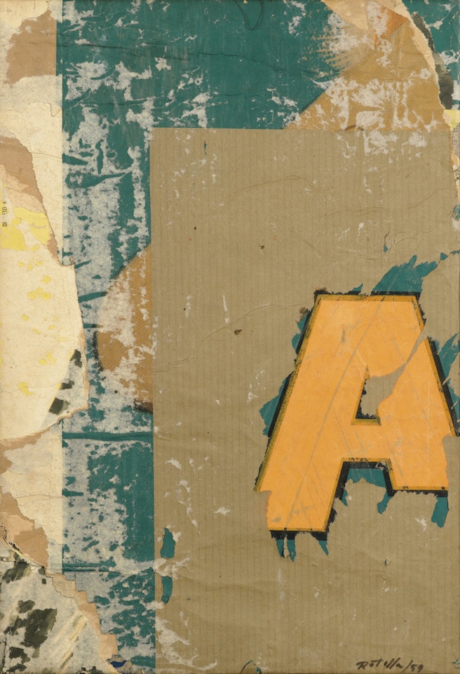 A by Mimmo Rotella