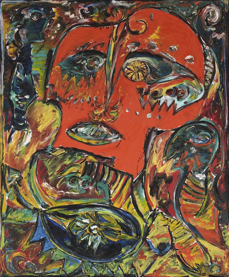 THE BLUE EYE AND RED FACE by Carl-Henning Pedersen