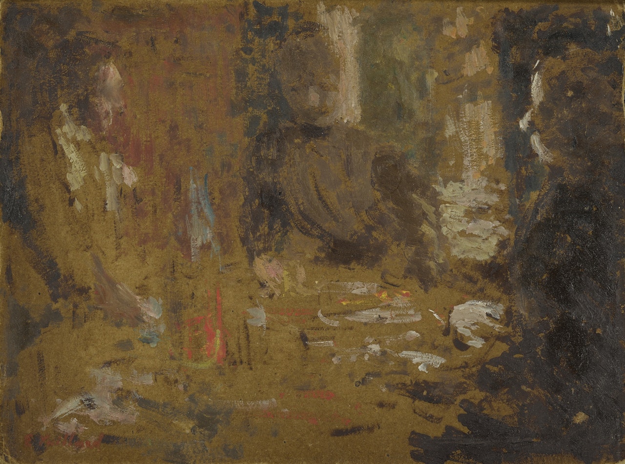 LA FAMILLE À TABLE (THE FAMILY AT THE DINNER TABLE) by Édouard Vuillard