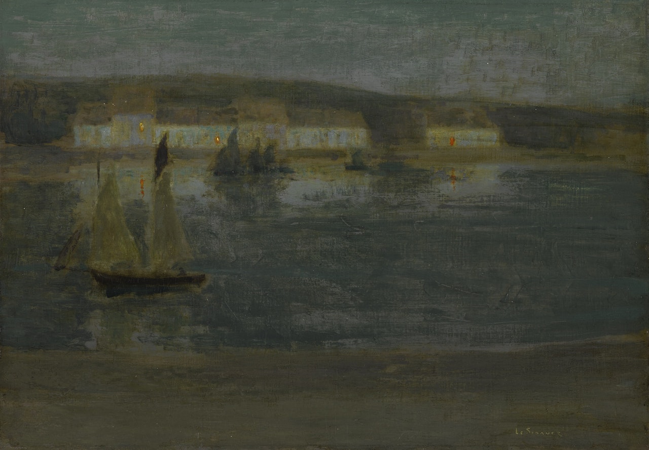 MAISONS AU BORD DE L'ESTUAIRE by Henri Le Sidaner