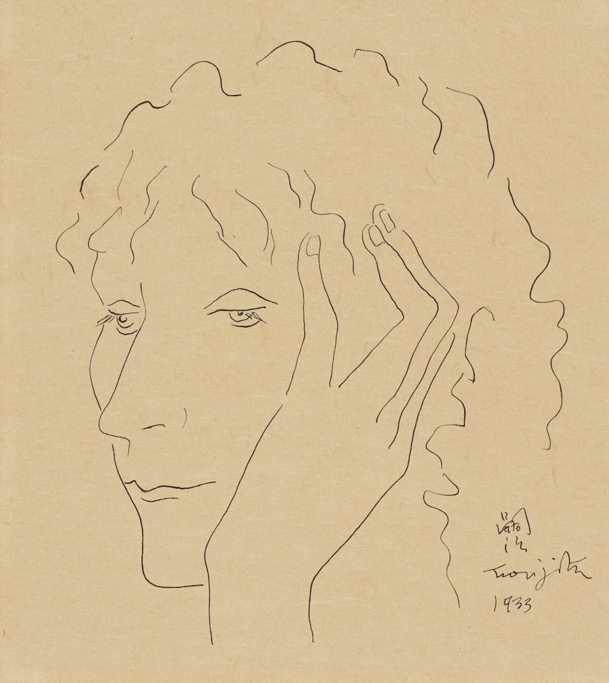 TÊTE DE JEUNE FEMME by Leonard Tsuguharu Foujita