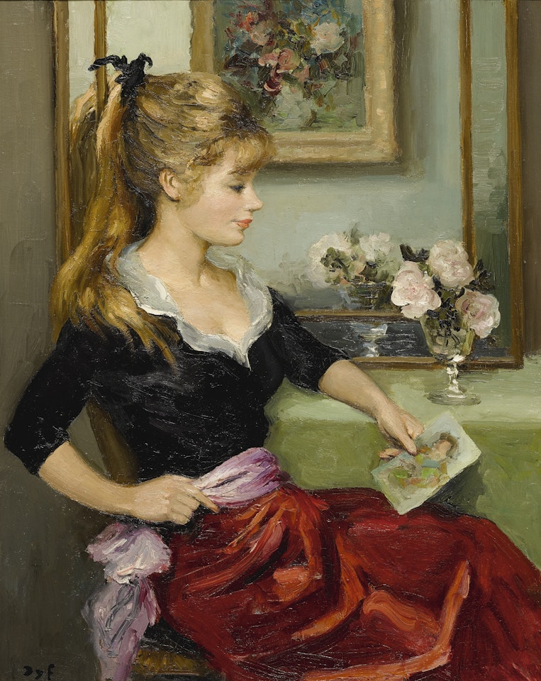 CLAUDINE À L'ESTAMPE by Marcel Dyf