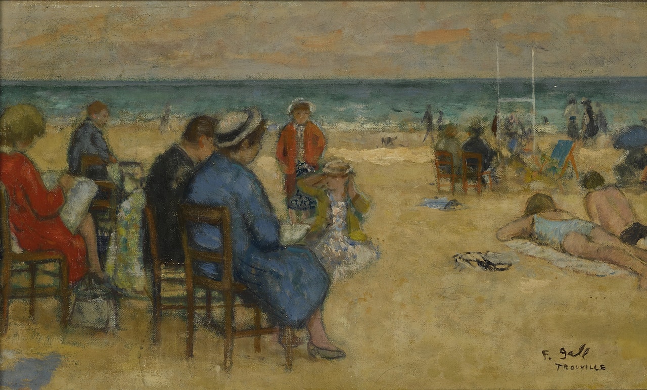 LECTURE ET DÉTENTE, PLAGE DE TROUVILLE by François Gall