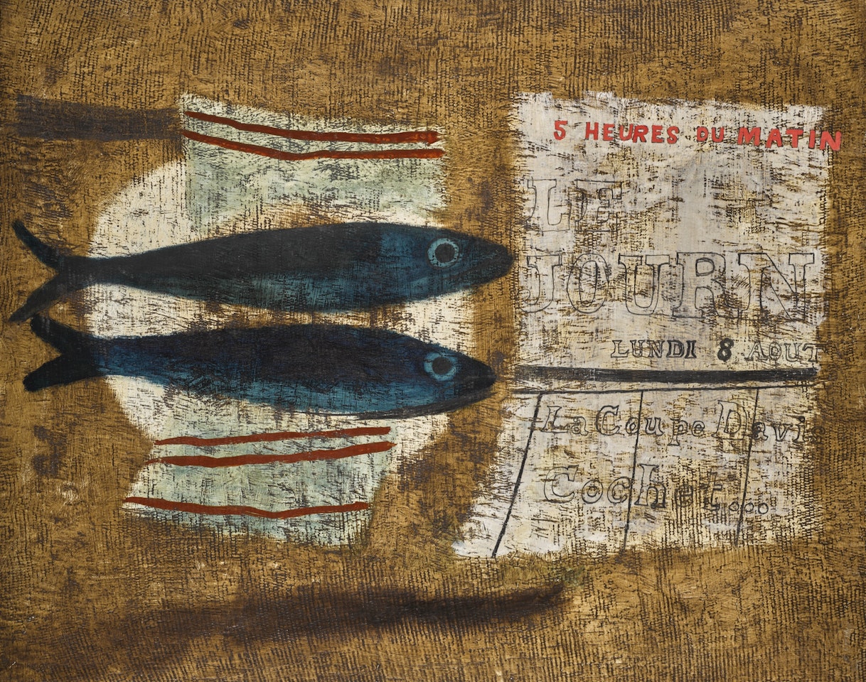 TWO FISHES by Ben Nicholson, O.M.