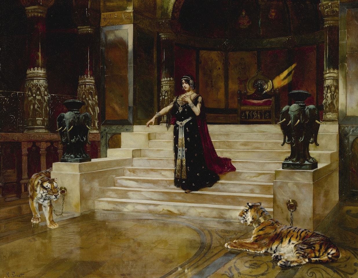SALOMÉ AND THE TIGERS by Rudolf Ernst