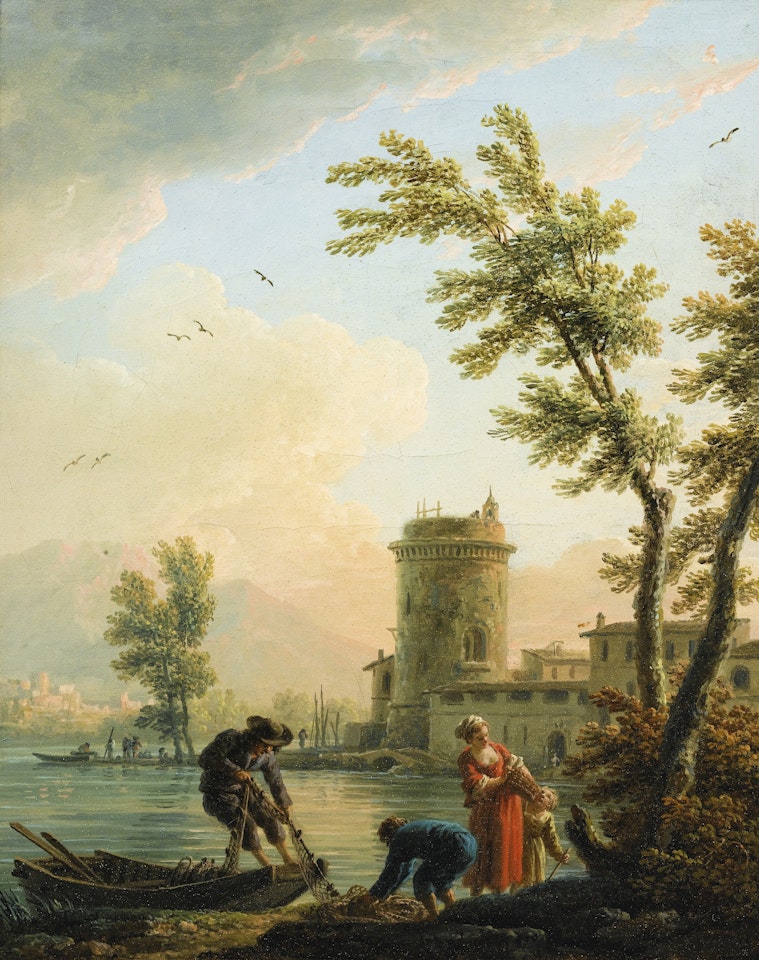 FISHERS AT SUNRISE by Claude Joseph Vernet