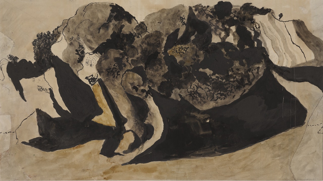 LANDSCAPE WITH LOW CLIFFS AND WOODS by Graham Sutherland