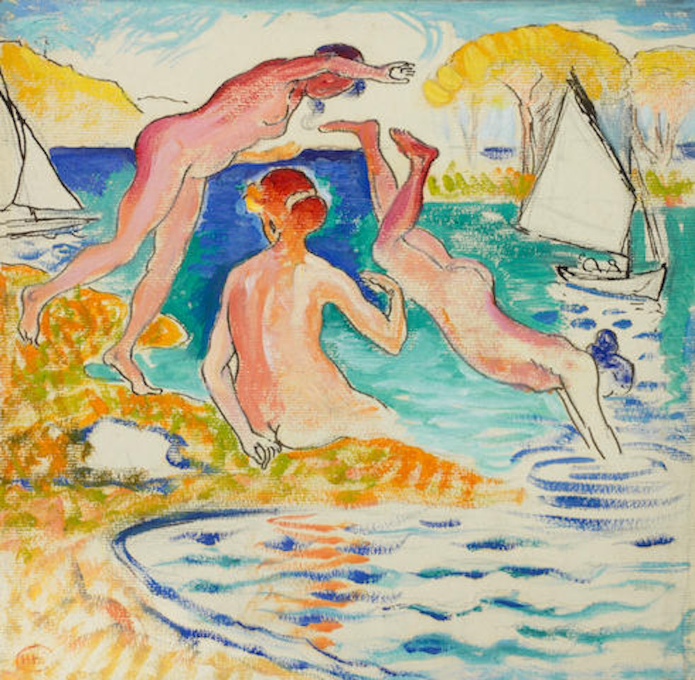 Etude pour 'Baigneuses' ou 'La Joyeuse Baignade' by Henri Edmond Cross