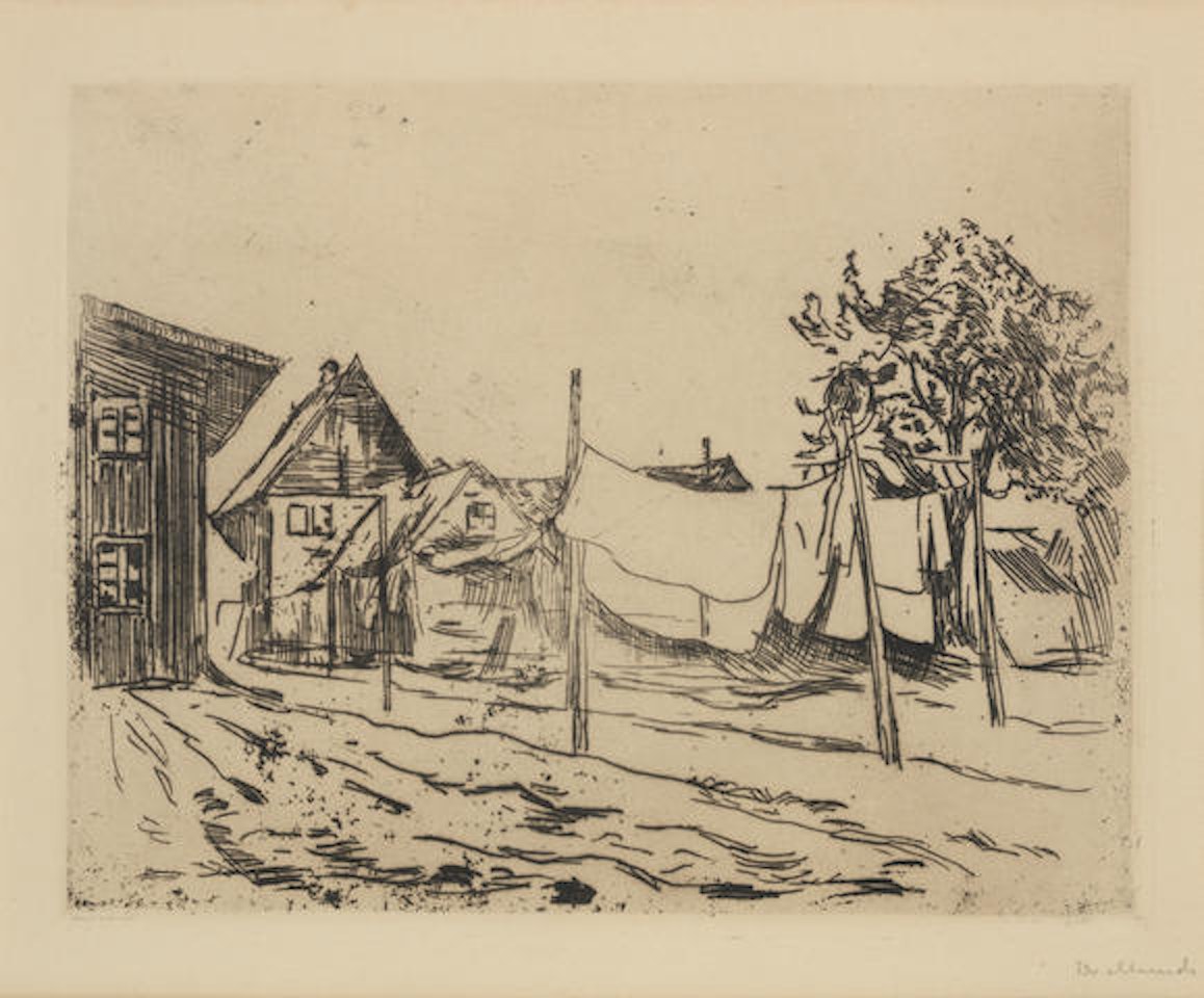 Laundry Dying in Travemünde by Edvard Munch