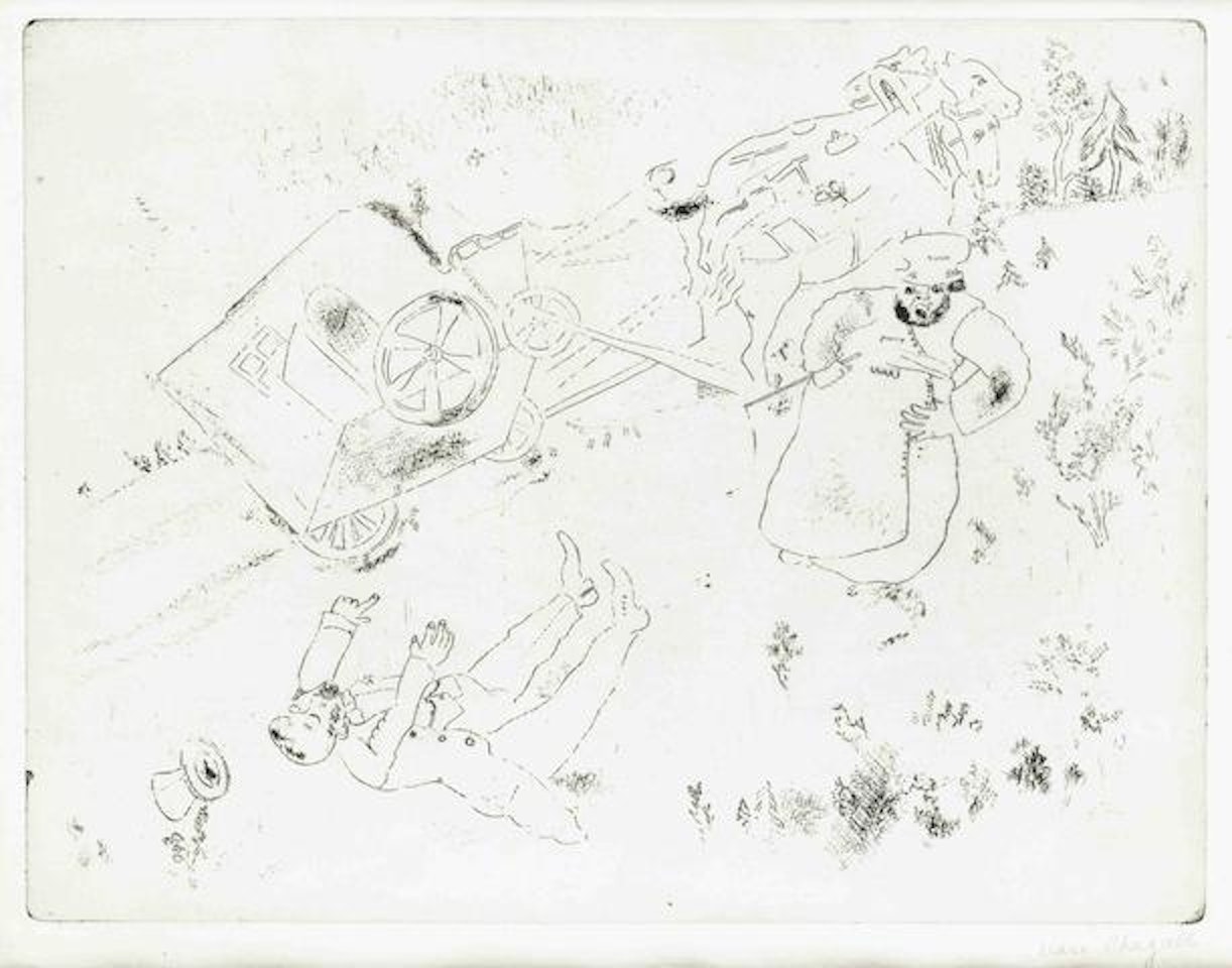 Plate 12 & 14, from Les Ames Mortes by Marc Chagall