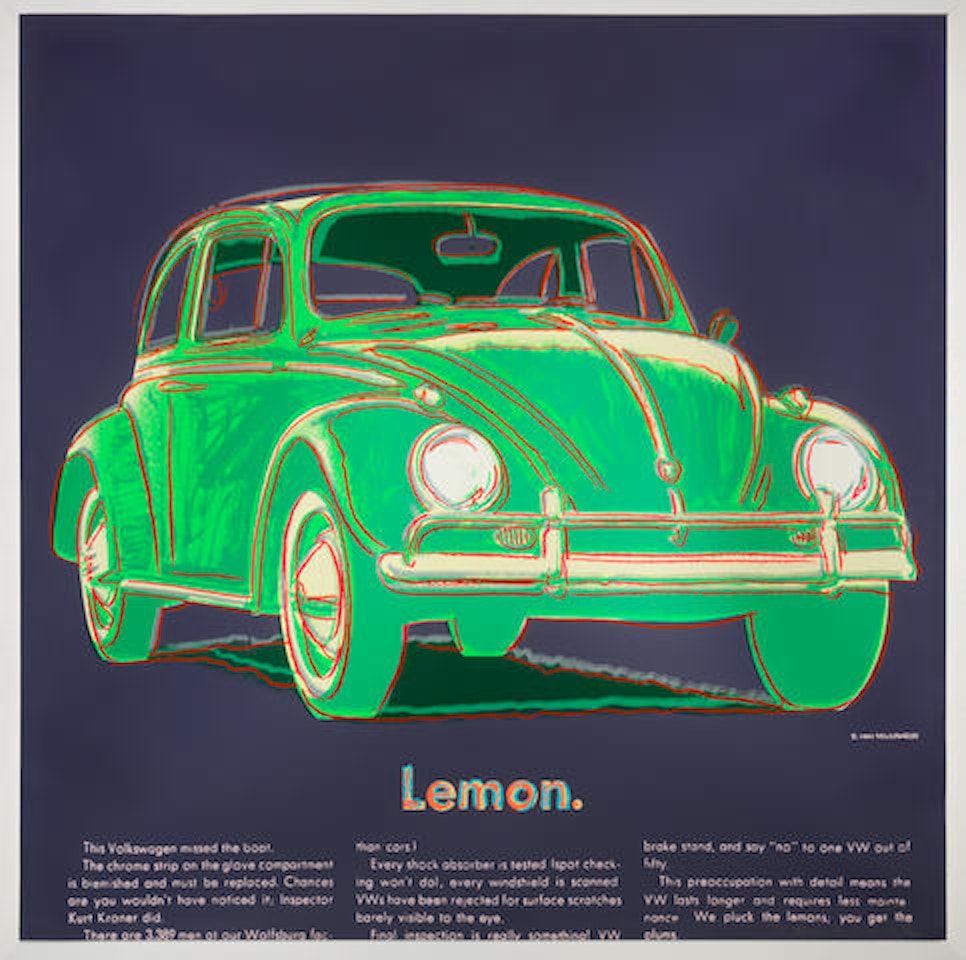 Volkswagen, from Ads by Andy Warhol