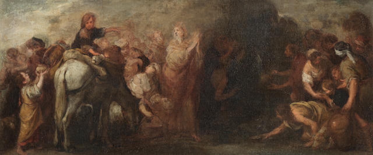 Moses drawing water from the Rock by Bartolomé Esteban Murillo