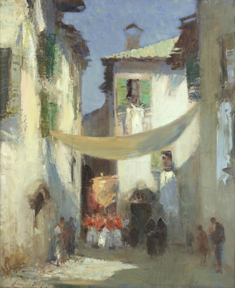 Corpus Christi procession, Lenno by Edward Seago