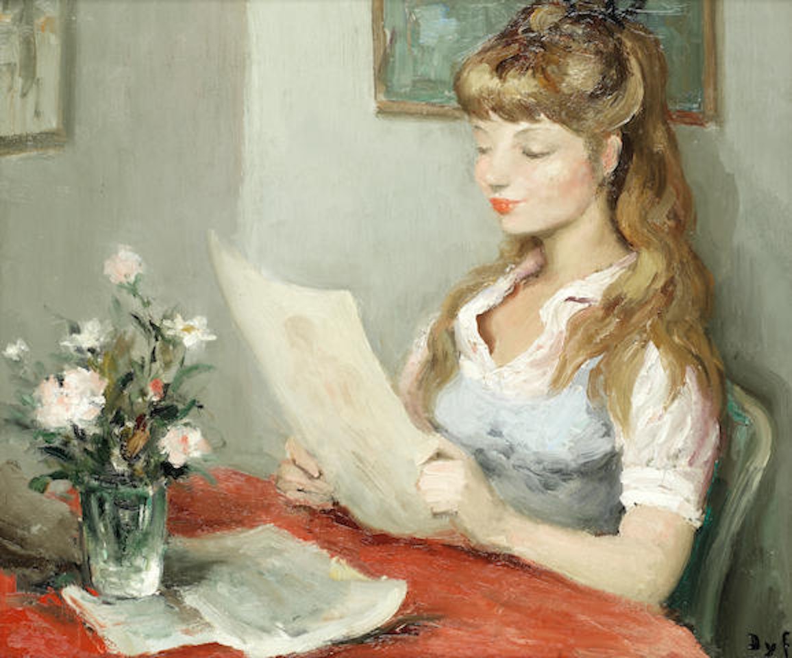 Claudine au bouquet by Marcel Dyf