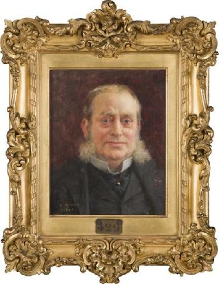 Portrait de Charles Albert Antoine Cornille, vérificateur des Douanes, beau-père de Jeanne Dinet, la soeur de l'artiste by Etienne Alphonse Dinet