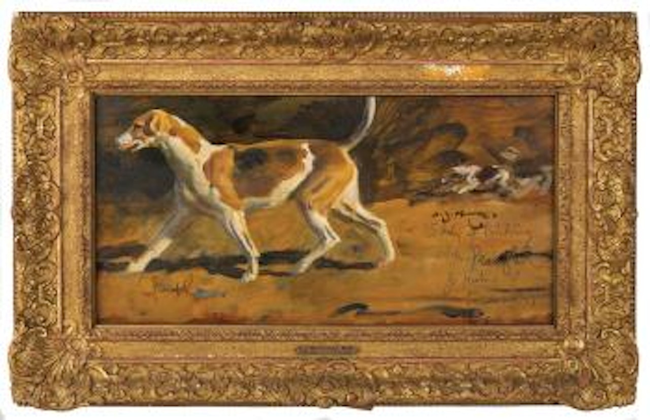 Study of a Hound by Alfred James Munnings