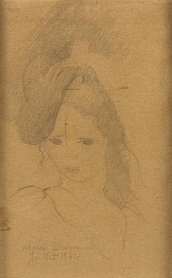 Jeune femme au chapeau by Marie Laurencin