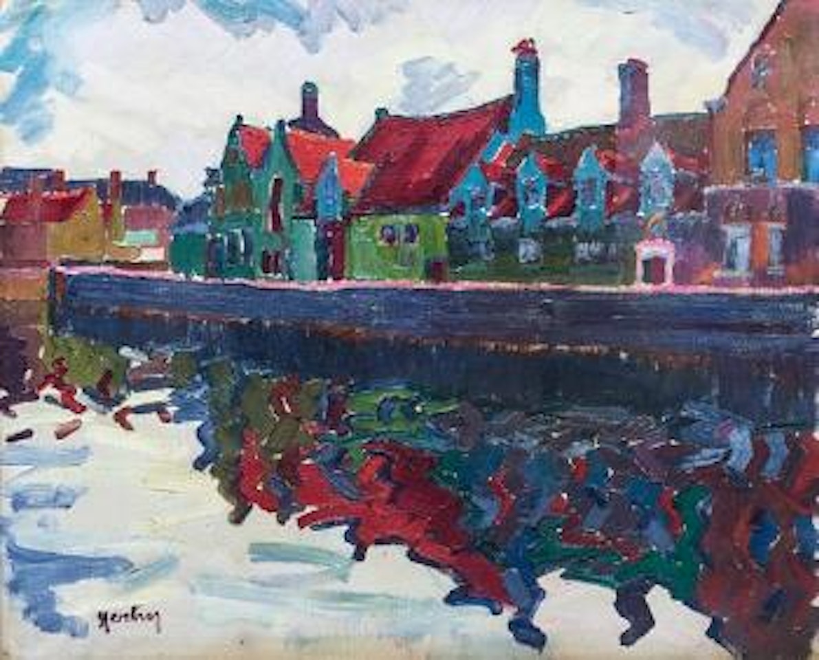 Maisons au Quai Vert, Bruges by Auguste Herbin