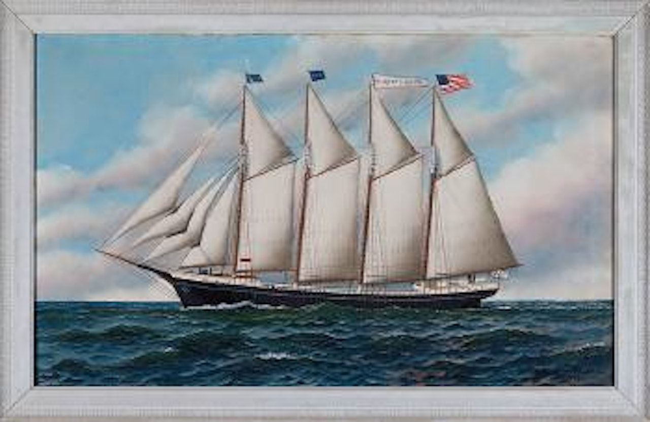 Schooner Hilbert L. Smith by Antonio Jacobsen