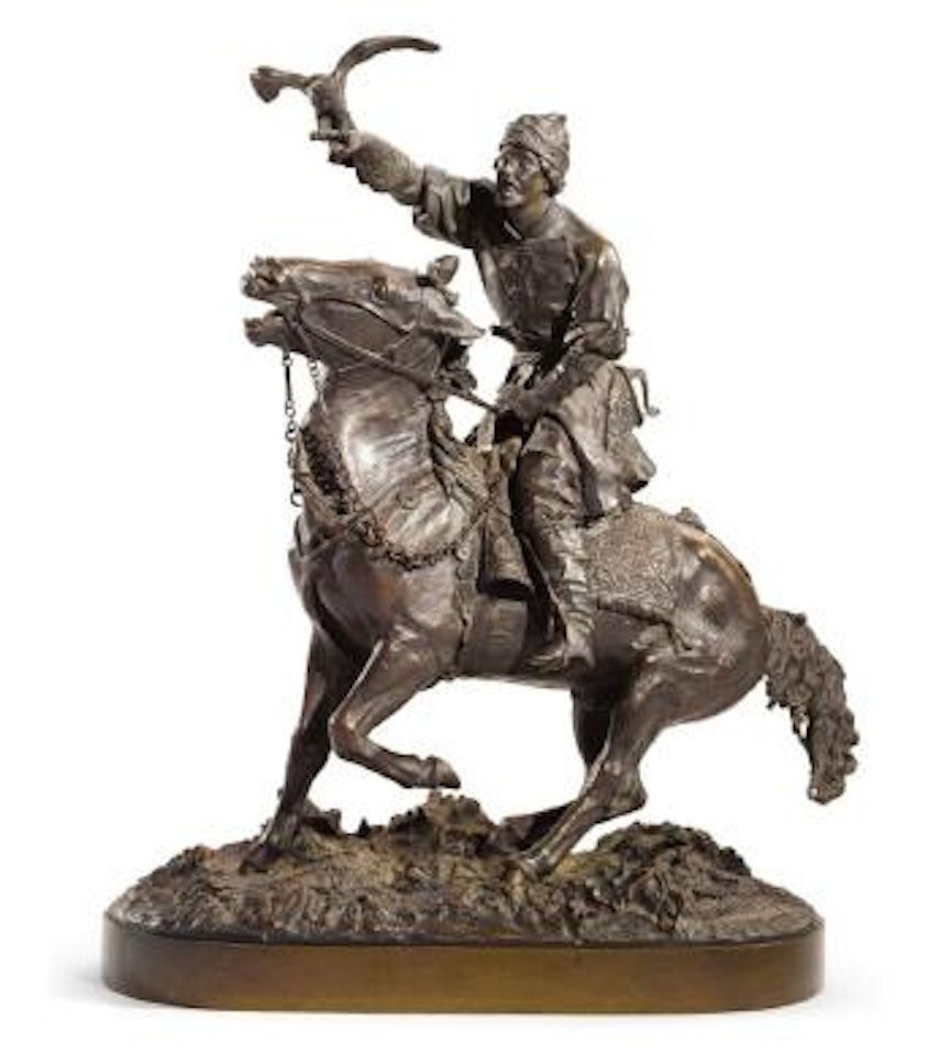 Tsar's falconer by Eugene Alexandrovic Lanceray