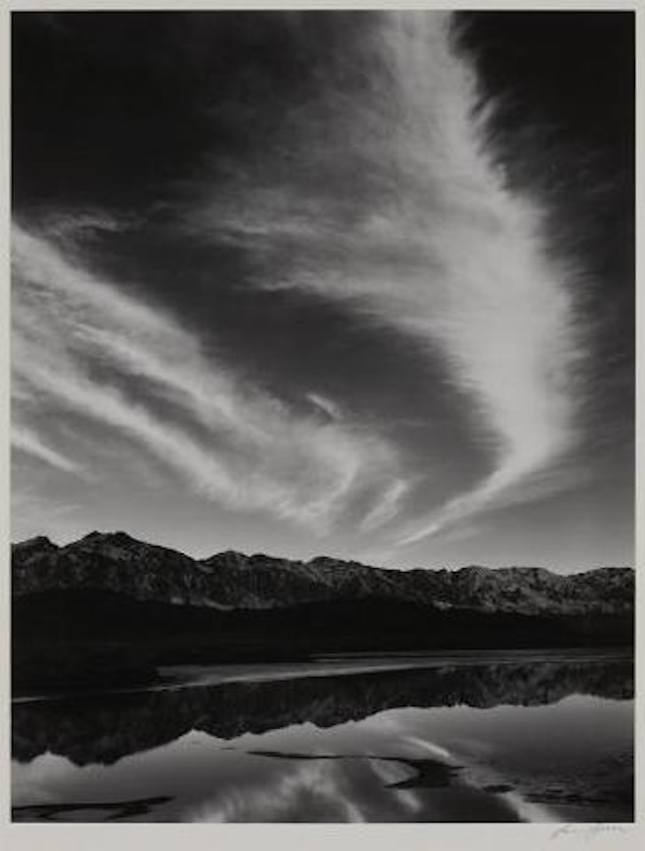 Sierra Nevada, Winter Evening from the Owens Valley, California by Ansel Adams