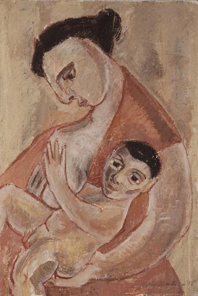 Mother and child by Reidar Särestöniemi