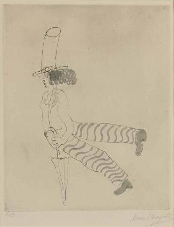 L'homme au parapluie by Marc Chagall