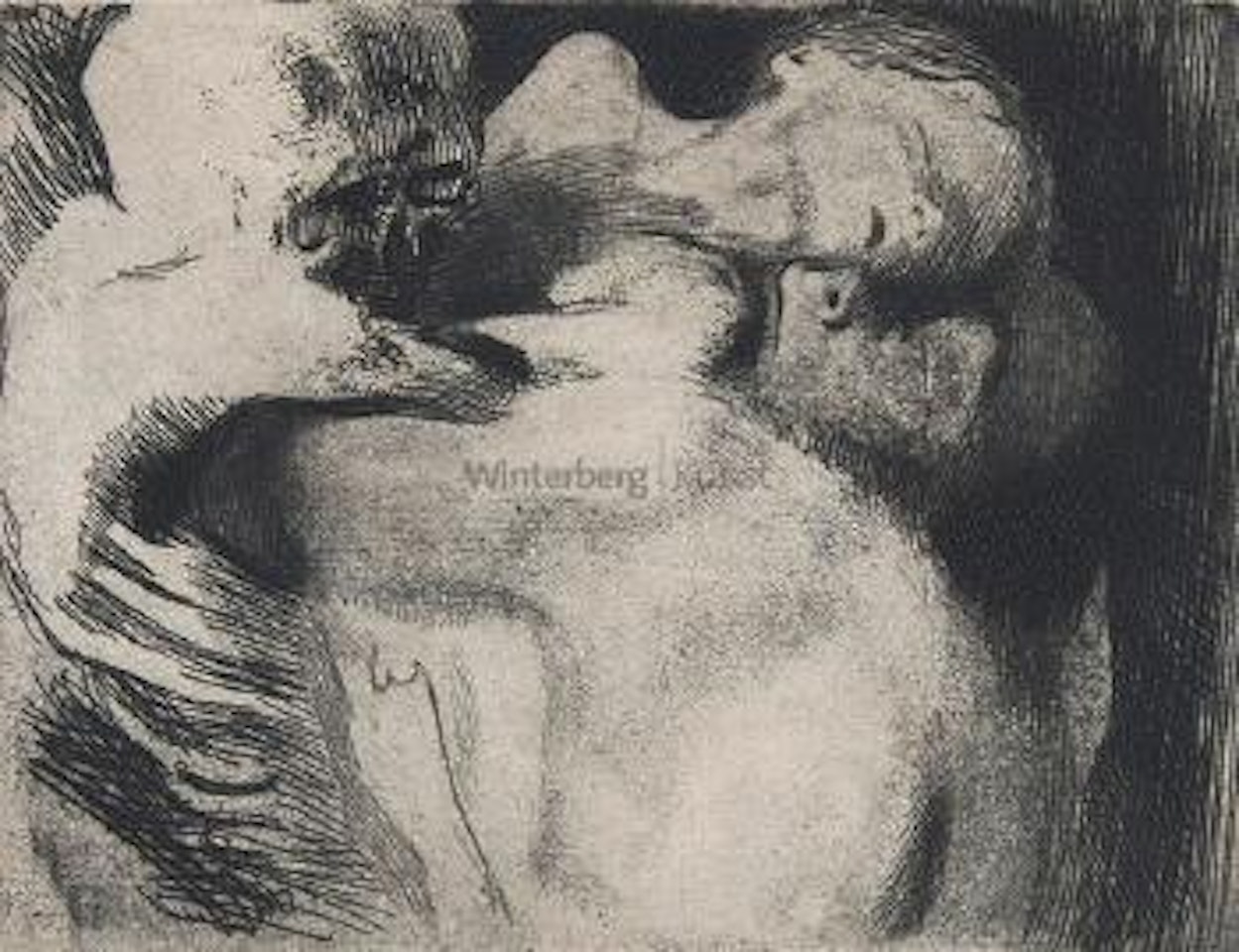 Tod Und Frau Um Das Kind Ringend by Kathe Kollwitz