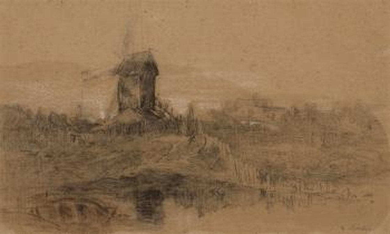 Moulin du Perrey, Le Havre by Eugène Boudin