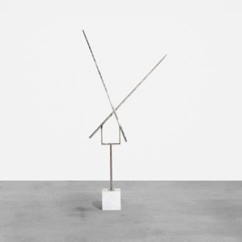 Two lines up excentric IV by George Rickey