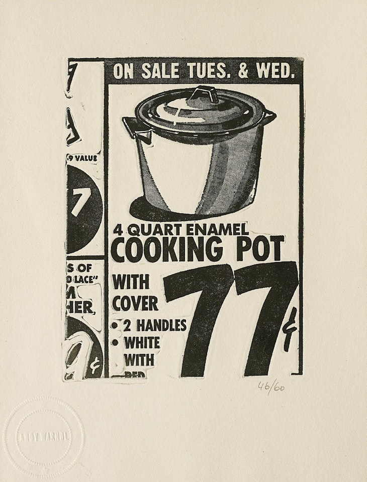 Cooking Pot, from International Anthology of Contemporary Engraving: The International Avant-Garde, Vol. 5, America Discovered by Andy Warhol