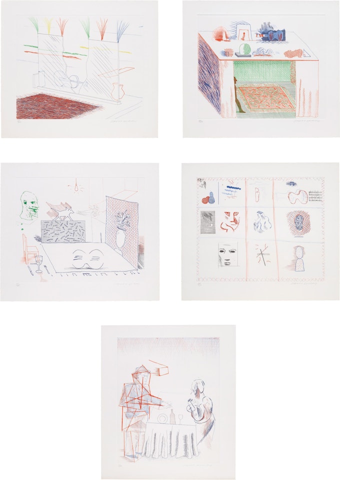 The Blue Guitar: five plates by David Hockney