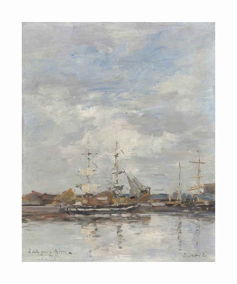 Deauville. Le bassin by Eugène Boudin
