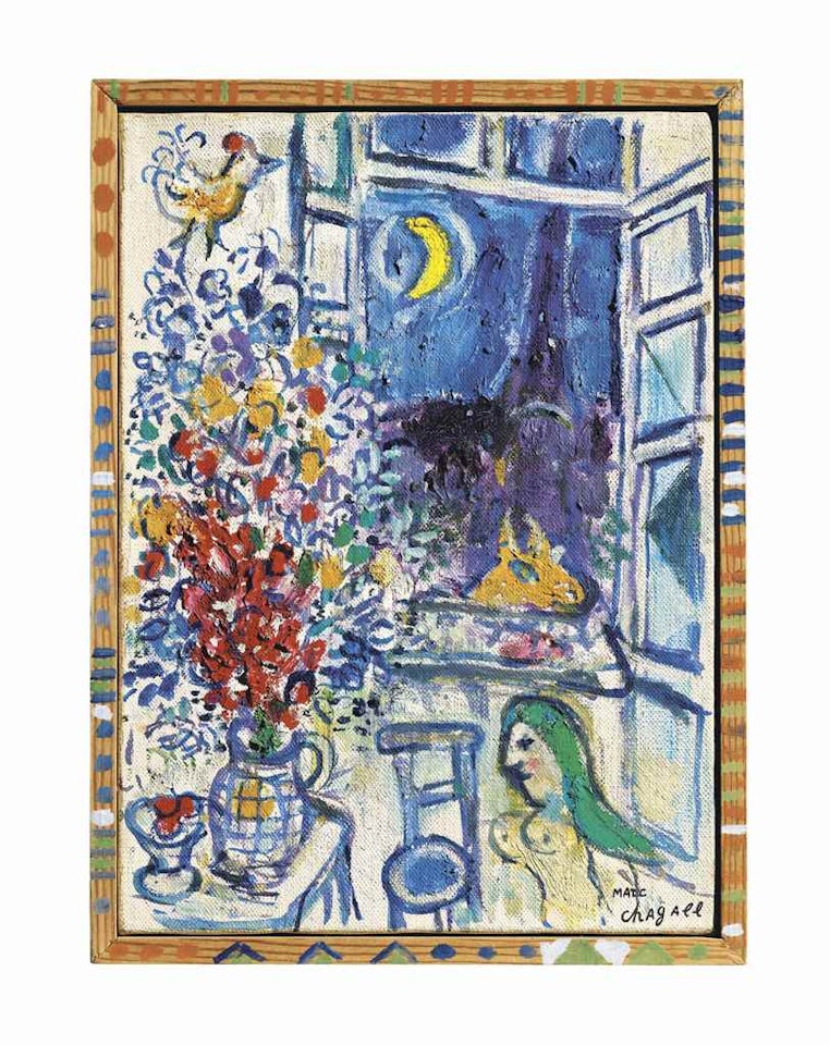 Fenêtre ouverte sur Paris by Marc Chagall