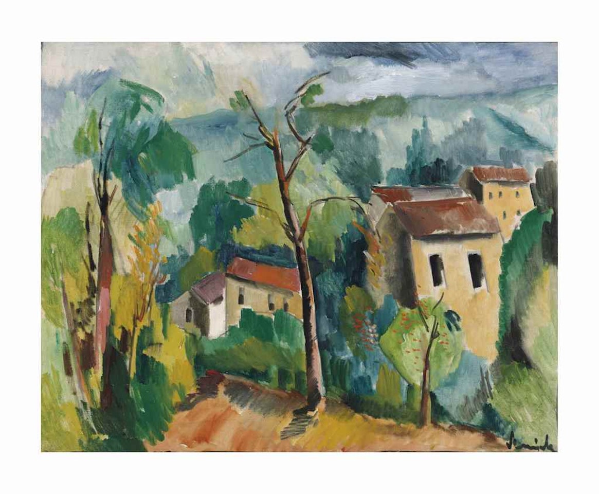 Paysage aux toits rouges by Maurice de Vlaminck