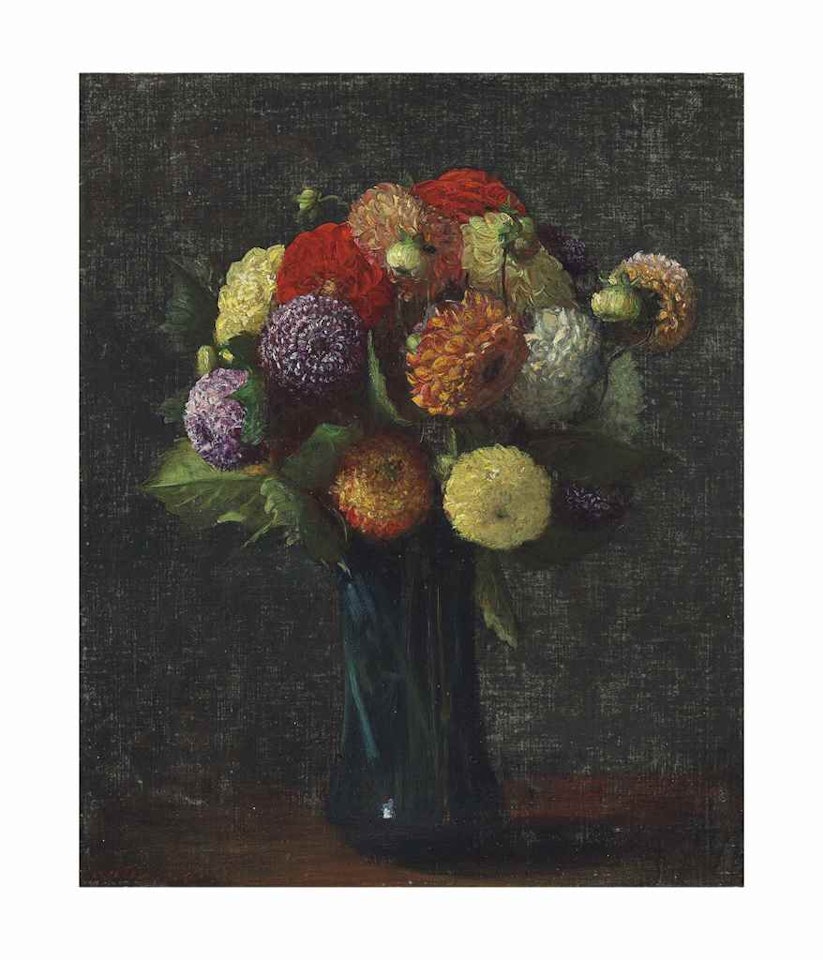 Dahlias by Henri Fantin-Latour