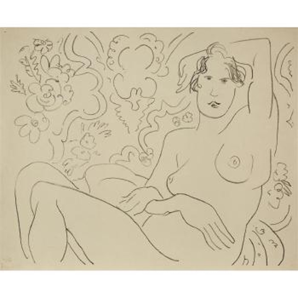 Nu Assis, Bras Gauche Sur La Tête by Henri Matisse