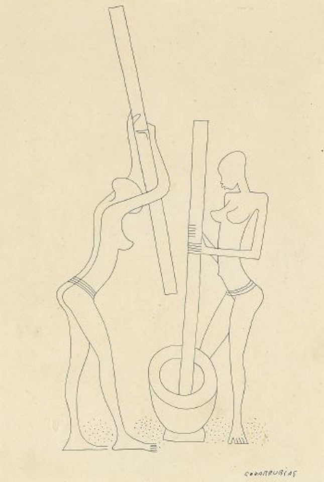 Balinesiska kvinnor by Miguel Covarrubias