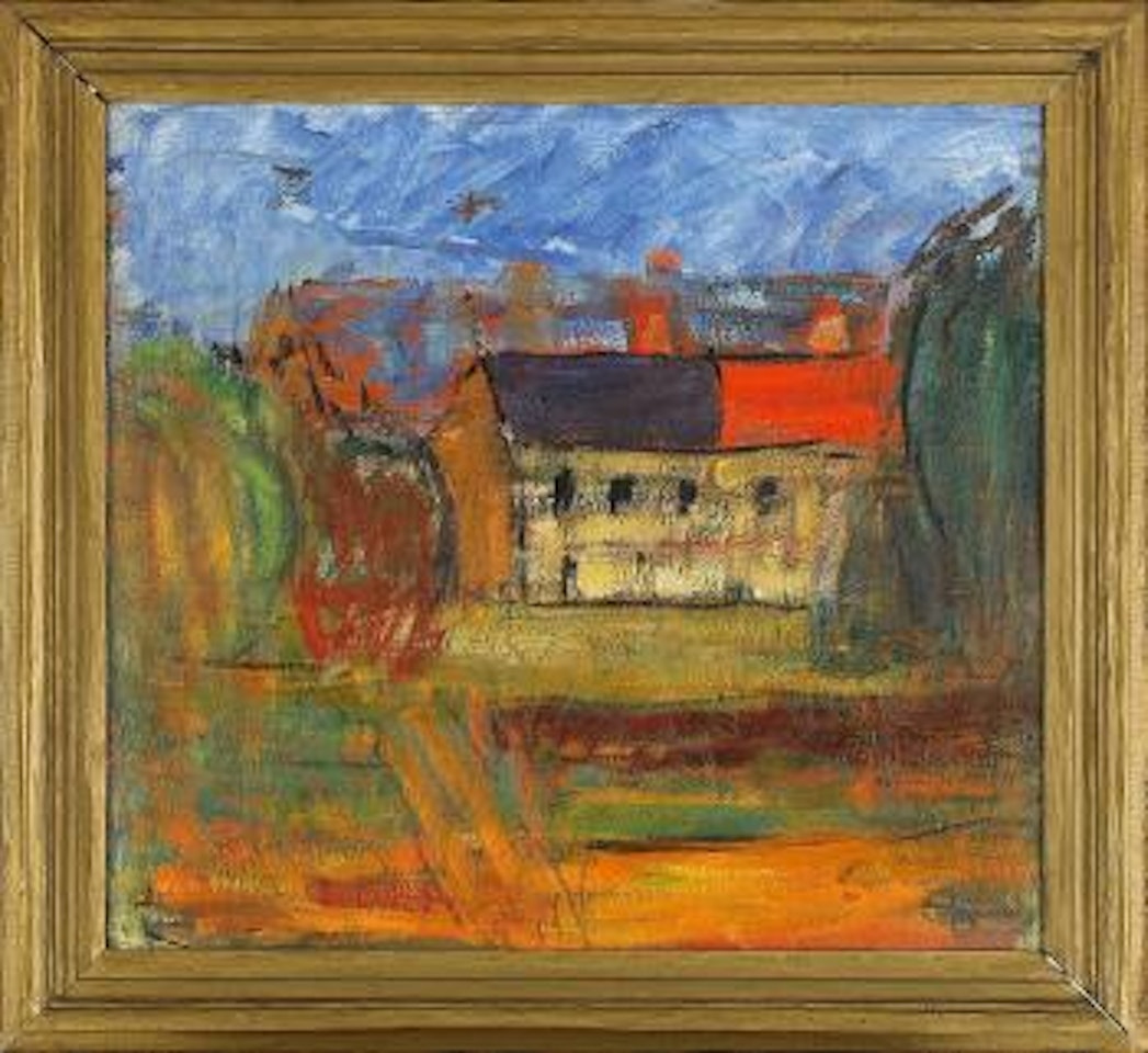 Hus i trädgården by Carl Kylberg