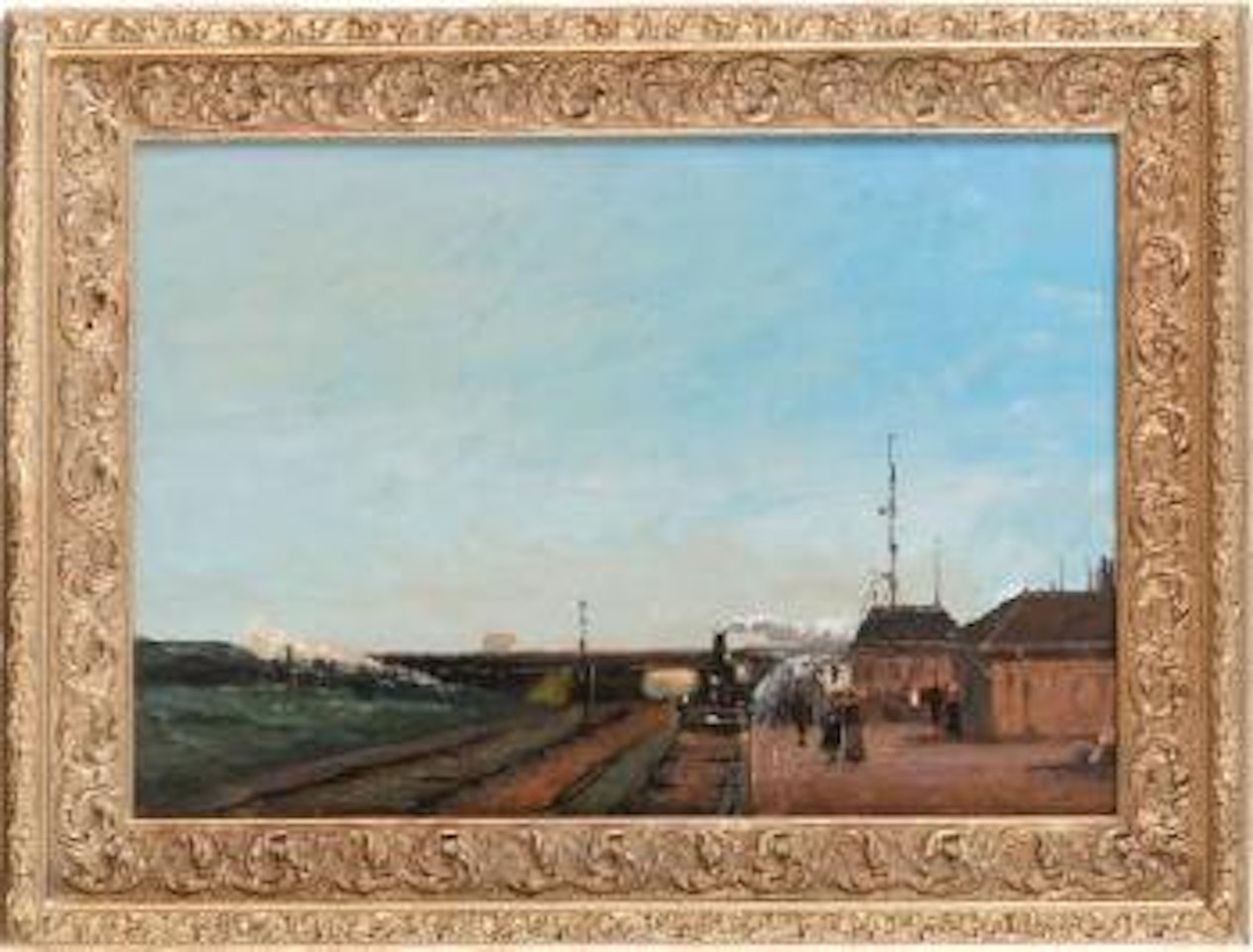 L'arrivée du train en gare , by Luigi Loir